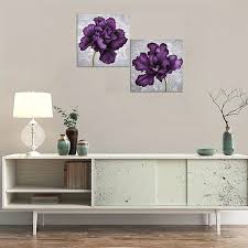 Purple Flower Wall Art Deco Canvas