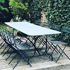 French Zinc Top Garden Table Seats 10