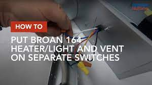 broan 164 heater light and vent