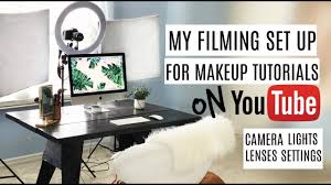filming set up for makeup tutorials