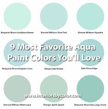 9 Most Favorite Aqua Paint Colors You