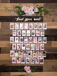 this diy photo seating chart display is