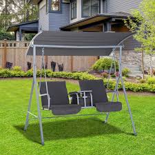 Outsunny 2 Person Covered Patio Swing