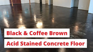 brown acid stained concrete floor
