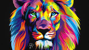 colorful s lion wallpaper jpg