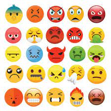 emoji enojado vector colocar emojis