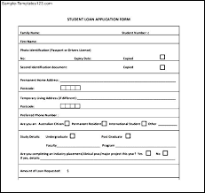 Loan Application Format