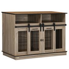 Pawhut Dog Crate Furniture With Divider