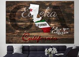 Flag Wall Art California State Map
