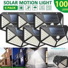 100 led solar lights pir motion sensor