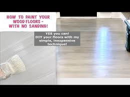 to paint your wood floors no sanding