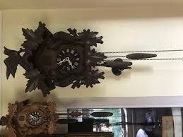 Carved Large Cuckoo Clock With Birds