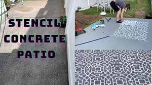how to stencil a concrete patio you