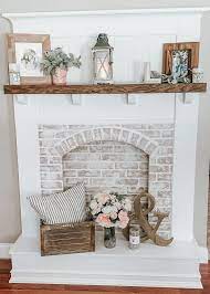 French Country Farmhouse Faux Fireplace