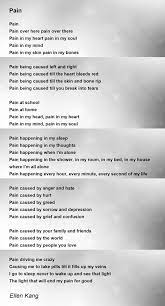 pain pain poem by ellen kang