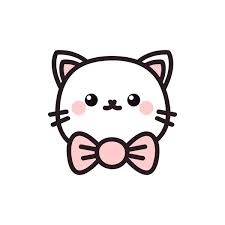 cute cartoon cat icon stock image