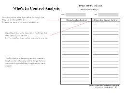 Whos In Control Analysis Worksheet For Coaches And Pitchers