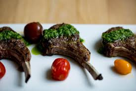 grilled lamb chops with fresh mint