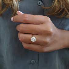 two carat round brilliant diamond ring