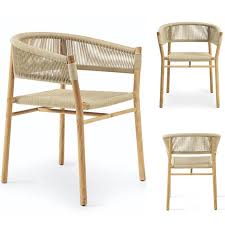 Teak Outdoor Chairs Woven Dining