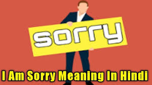i am sorry meaning in hindi kya hota