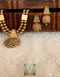 antique gold terracotta jewellery with