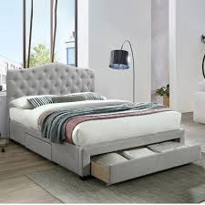 vic furniture grey kiev upholstered bed