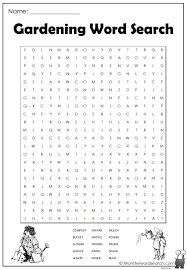 gardening word search monster word search