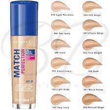 rimmel match perfection foundation