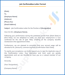 learn job confirmation letter dos and
