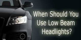 low beam lights should enable you to