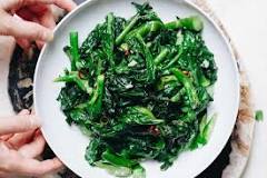 How do you cut Chinese broccoli for stir fry?