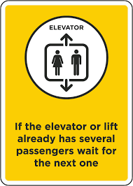 elevator lift occupancy sign d6185