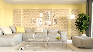 color furniture goes with yellow walls