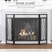 Panel Folding Fireplace Screen