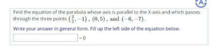 parabola whose axis is paralle math