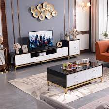tv stand modern marble coffee table