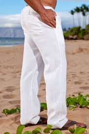 men s white linen drawstring pants