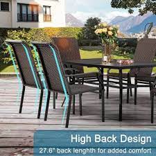 Outdoor Rattan Chairs Extendable Table