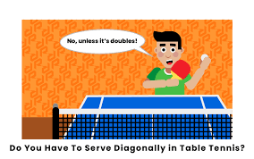 serve diagonally in table tennis