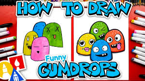 how to draw funny gumdrops you