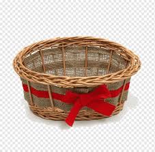red ribbon gift basket her