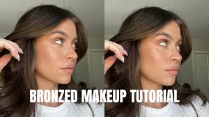 glowy bronzy makeup tutorial using