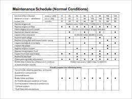 Vehicle Maintenance Schedule Templates 10 Free Word Excel Pdf
