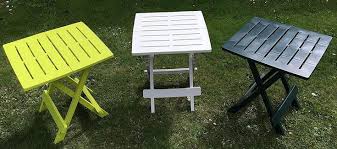Camping Table 44cm Square Lime Green