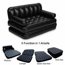 Sofa Cum Bed Air Folding Bed Black