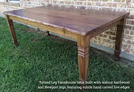 Turned Leg Farmhouse Tables Rustic