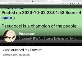 Pseudocel | Creating NSFW Art, Comics & Animation for the luls | Patreon