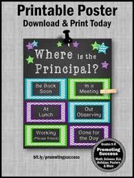 Where Is The Principal Poster Office Door Sign Not Editable Tpt