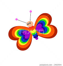 Rainbow color butterfly - Stock Illustration [2463594] - PIXTA